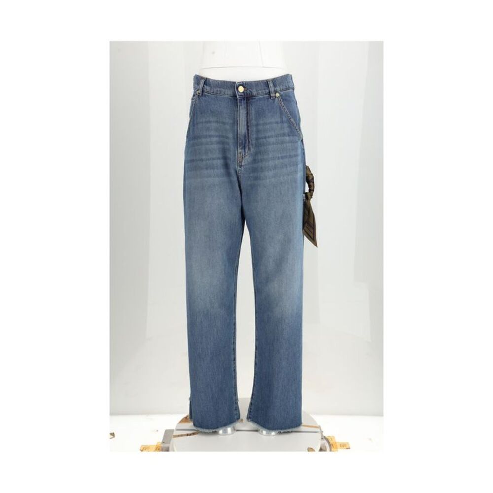 Darkpark Blue Cotton Relaxed Fit Women's Jeans